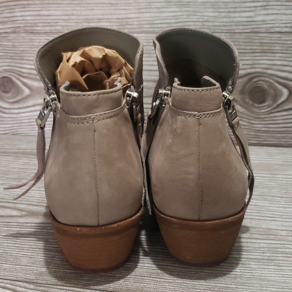 Sam Edelman Parker 8 soft gray leather two zips ankle boots - Picture 4 of 8